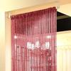 Door Fringe Curtain Door Curtains,Rare Flat Silver Ribbon,Thread Fringe Window Panel Room Divider Cute Strip Tassel Party Events Sequin(1Pack, Black)