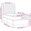 VidaXL Slatted Bed Base with Mattress and LED, Upholstered Bed, Single Bed, Adult Bed for Interior Bedroom, 3139077