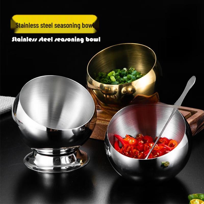 Stainless Steel Spherical Buffet Condiment Bowl