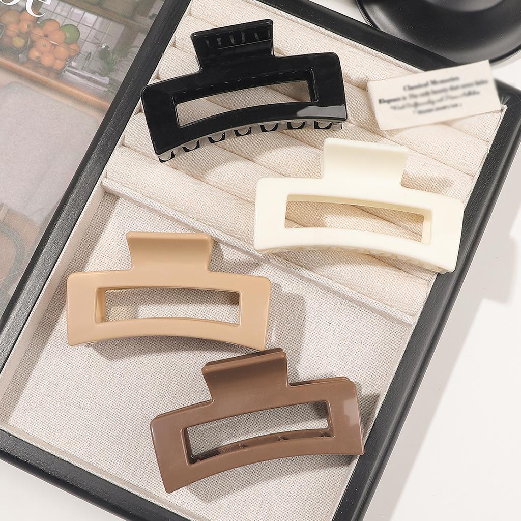 4 Stück Rutschfeste Haarspangen in neutraler Farbe für dickes lockiges Haar, Stark haltende Damen-Haarspangen, 3,5-Zoll-Klammern, Haarklammern