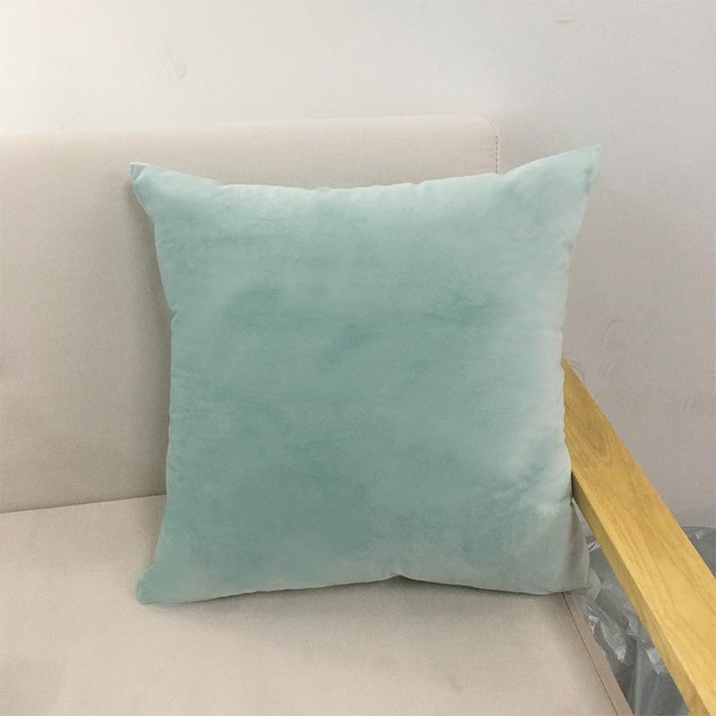 Dutch Velvet Solid Color Cushion Cover - No Logo Pillow Case for Office, Car, or Sofa