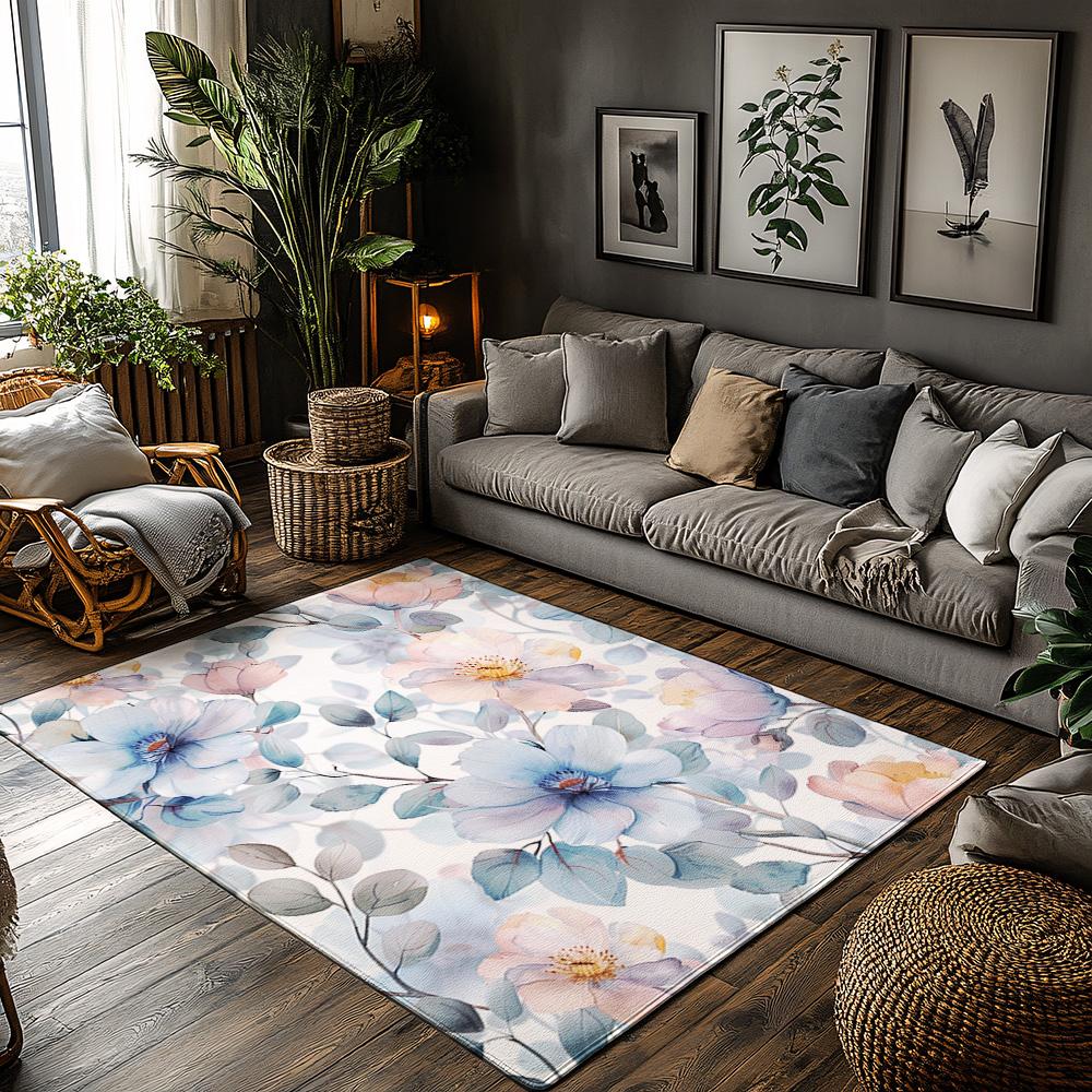 

Floral Area Rug Vintage Persian Carpet Bohemian Home Decor Washable Floor Mat Living Room Bedroom Rugs 50x 80cm