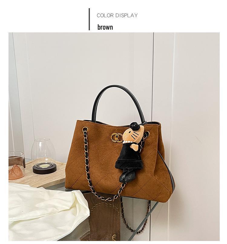 Handheld Frosted Chain Bag for Women - 2025 Large-Capacity Shoulder Crossbody with High-End Style