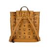 Mcm Aren Gold-Toned Brass Hardware Synthetic Leather And Cowhide Patchwork Double Shoulder Bag Mini Female Style Brown