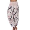 15 Color Women Casual Elastic Waist Plus Size Print Long Trousers Straight Loose Long Pants Haren