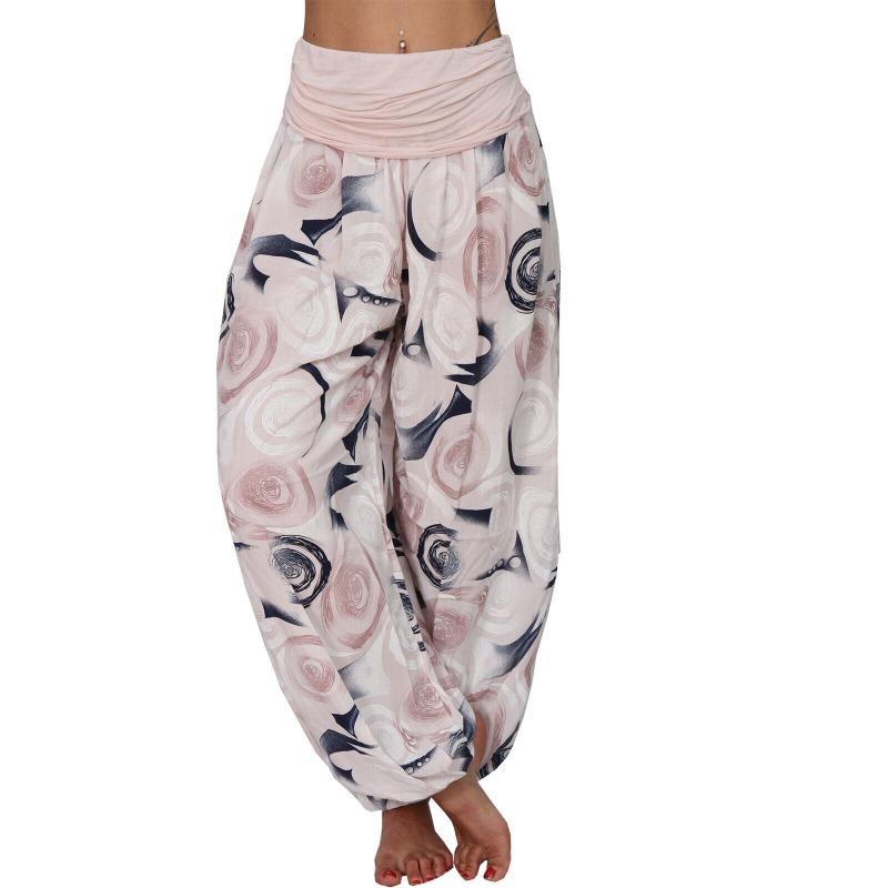 15 Color Women Casual Elastic Waist Plus Size Print Long Trousers Straight Loose Long Pants Haren