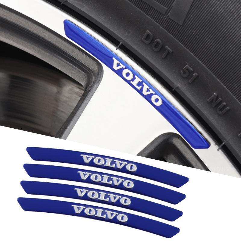 

4Pcs Car Wheel Hub Metal Sticker Aluminum Alloy Decal For Volvo Xc60 Xc90 V40 V60 S60 V50 V90 S80 C40 XC40 V70 XC70 C30 EX90 C70