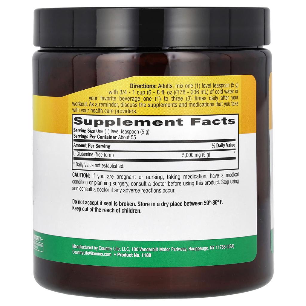 Glutamine Pure Powder, 5,000Mg, 275G(9.7Oz)