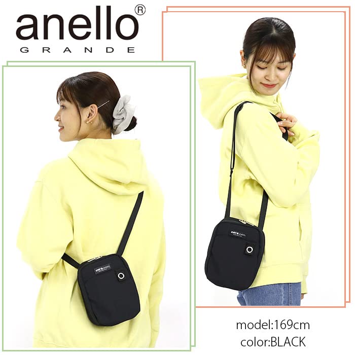 Anello Grande Water-Repellent Mini Shoulder Bag, FAM GHW0001, Navy