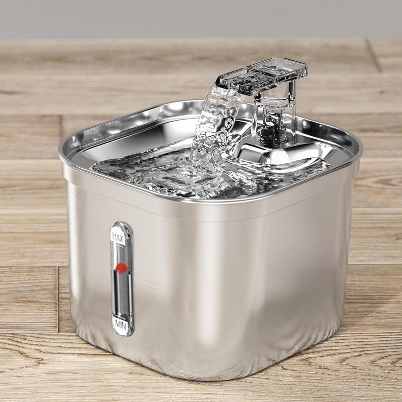 Stainless Steel Automatic Pet Water Fountain with Smart Sensor and Filtration for Cats and Dogs