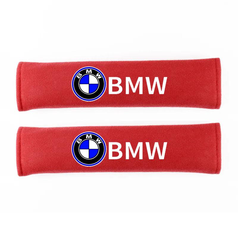 LBHBE1 2026 Car Sticker Car Seat Belt Cover Styling Cotton Safety Shoulder Protector for BMW M Performance E39 E46 E90 E30 E60 E91 E92