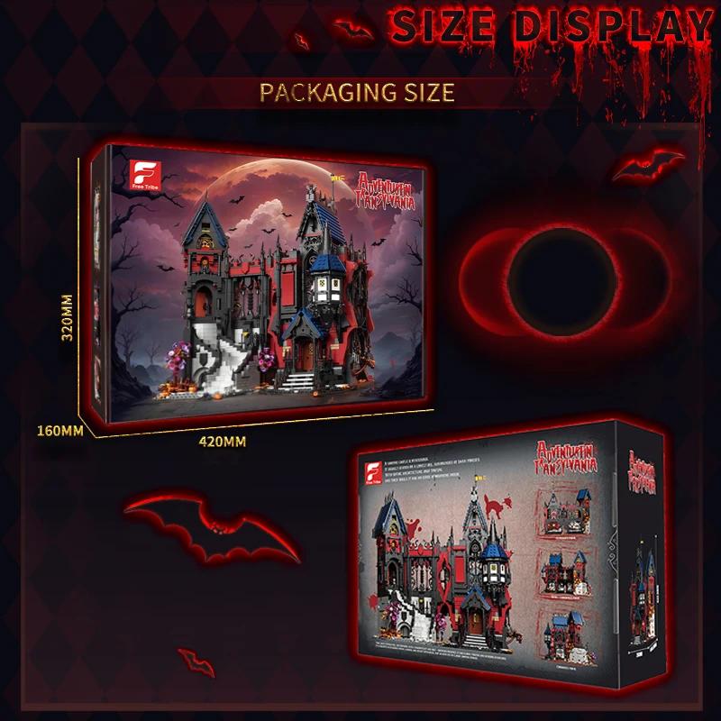 3540PCS Vampire Castle Building Blcoks Gothic Horror Castle Model Bricks Desktop Ornaments Kids Educational Toys Halloween Gifts