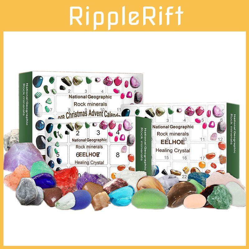 Christmas Advent Calendar For Kids With Healing Crystal Stones Gift Set**