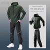 Foreign Trade Surplus Sports-Style Windbreaker Men's Spring Outdoor Casual Set Hooded Jacket and Long Pants Two-Piece Set Jacket
