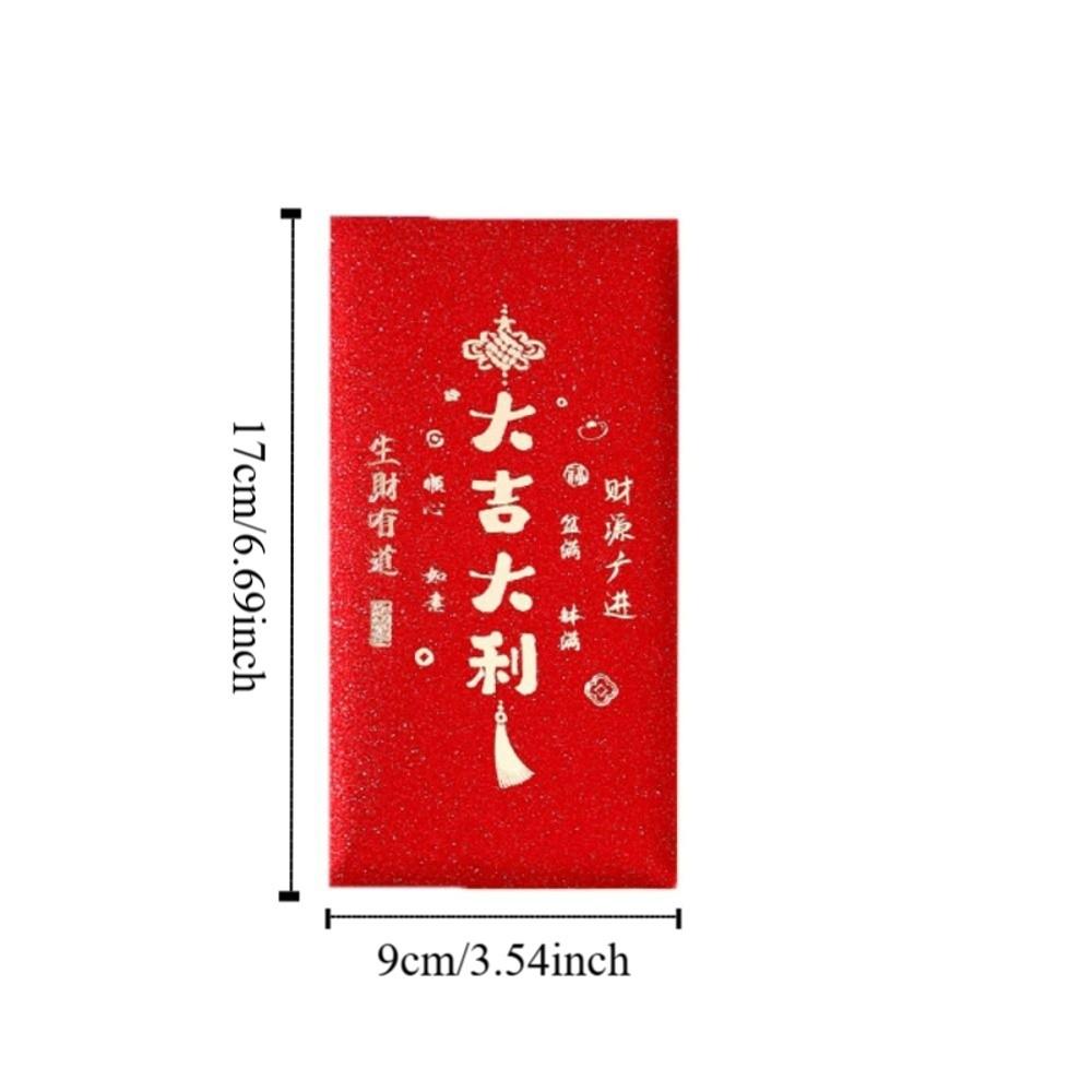6pcs Flower New Year Red Envelopes Chinese Style Paper Red Pockets  Lunar Year Celebration
