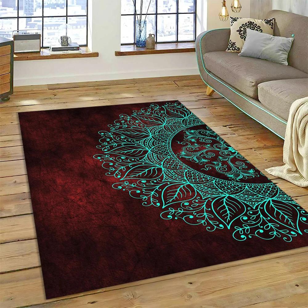 Bohemia Meditation Mandala  Flower Carpet Rug for Home Living Room Bedroom Sofa Doormat Deco Mat