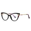 Purple Frame Cat Eye Minus Sight Nearsighted Glasses For Women Spring Hinge Student Short-Sight Eyewear 0 -0.5 -0.75 To -6.0