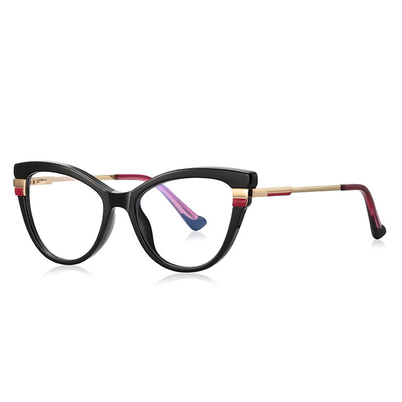 Purple Frame Cat Eye Minus Sight Nearsighted Glasses For Women Spring Hinge Student Short-Sight Eyewear 0 -0.5 -0.75 To -6.0