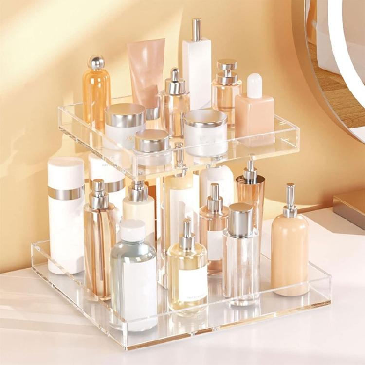 Waterproof Acrylic Makeup Storage Tray Cosmetics Organizer for Beauty Lover