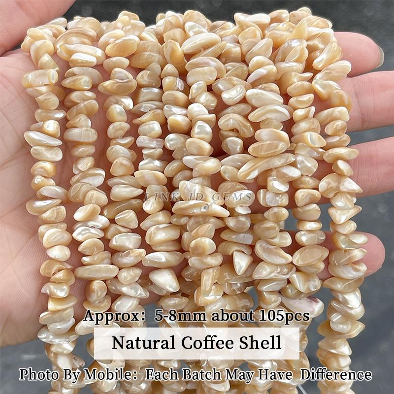 Natural Shell Beads Irregular Shape Smooth Beads Loose Spacer Bead For Jewelry Making Diy Earrings Necklace Accessory Findings