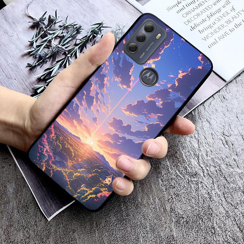 Anime Landscape Art Phone Case For Moto Edge 50 40 Pro Edge 40 30 Ultra Neo Fusion G Power G Stylus G Play E32 E20 E40