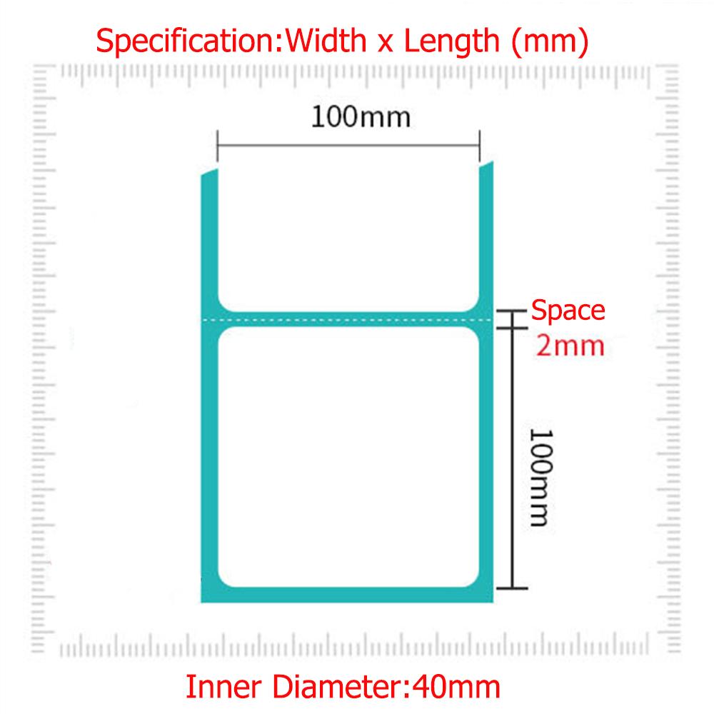 Direct Thermal Removable Blank Labels Rectangle Self-Adhesive Writable Barcode Supermarket BPA Free Stickers for Thermal-Printer