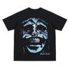 Autumn Winter New Bizarre Smiling Face Printed T-shirt High-quality Pure Cotton Round Neck Comfortable Breathable Unisex T-shirt