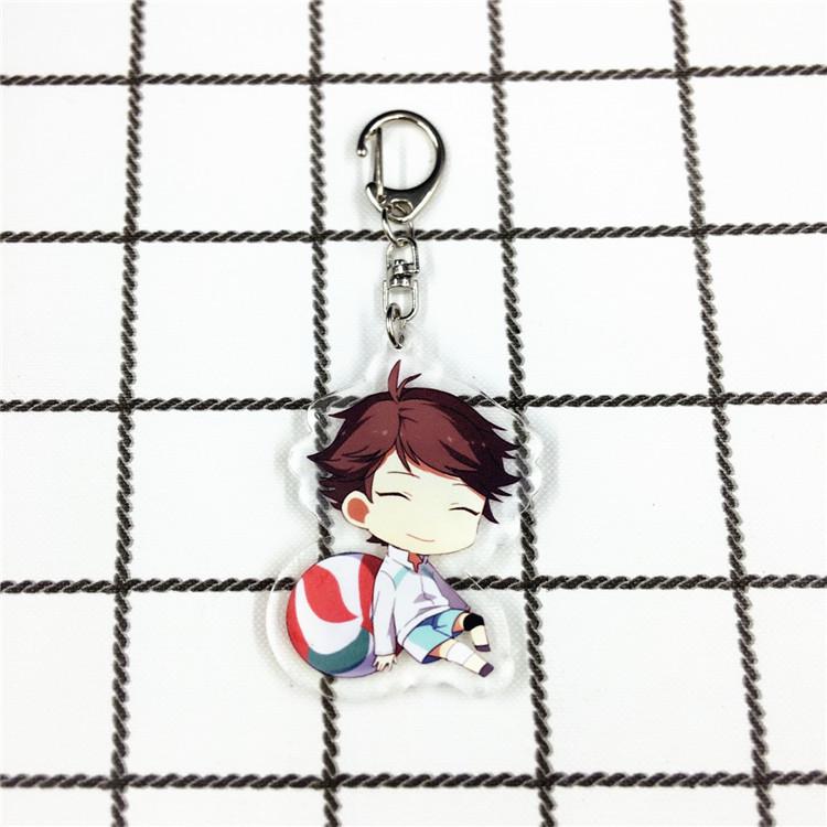 Haikyuu!! Double-Sided Keychain Pendant: Hinata, Kageyama, Kenma