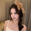 Soft Plush Bear Hair Clip Cartoon Hairpin for Women Furry Hair Accessory Perfect for School and Parties