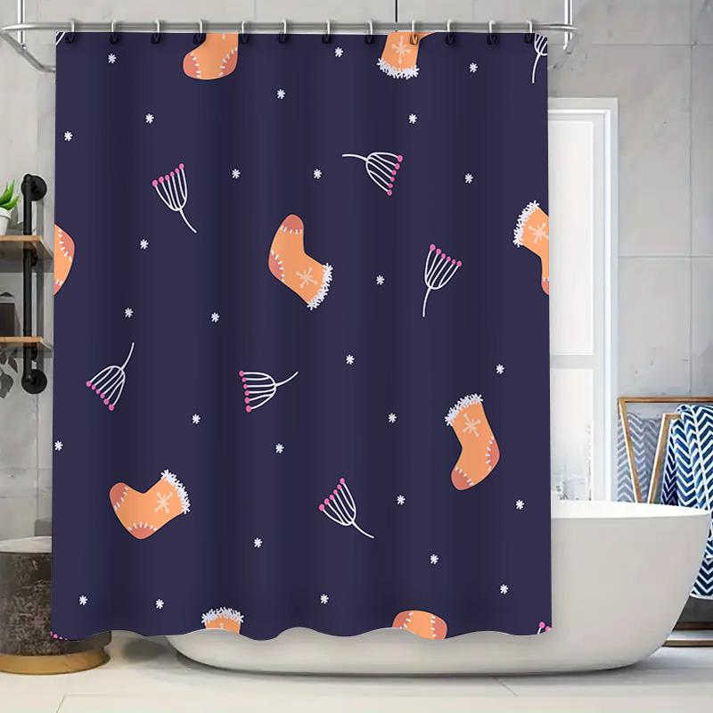 

Christmas Sweater Shower Curtain Cute Holiday Pattern Bathroom Decor for Kids Gift Home Decor Christmas Decoration 90x180cm