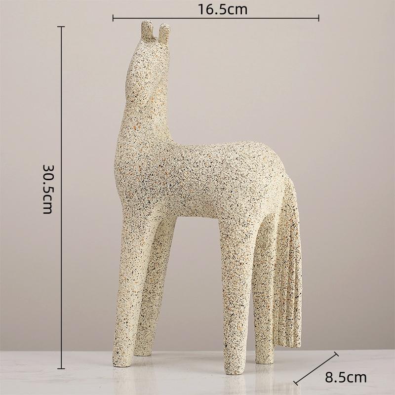 Resin Handicrafts Abstract Horse Sculpture Creative Fat Horse Statue Animal Decorative Figurines Home Decoration Accessories