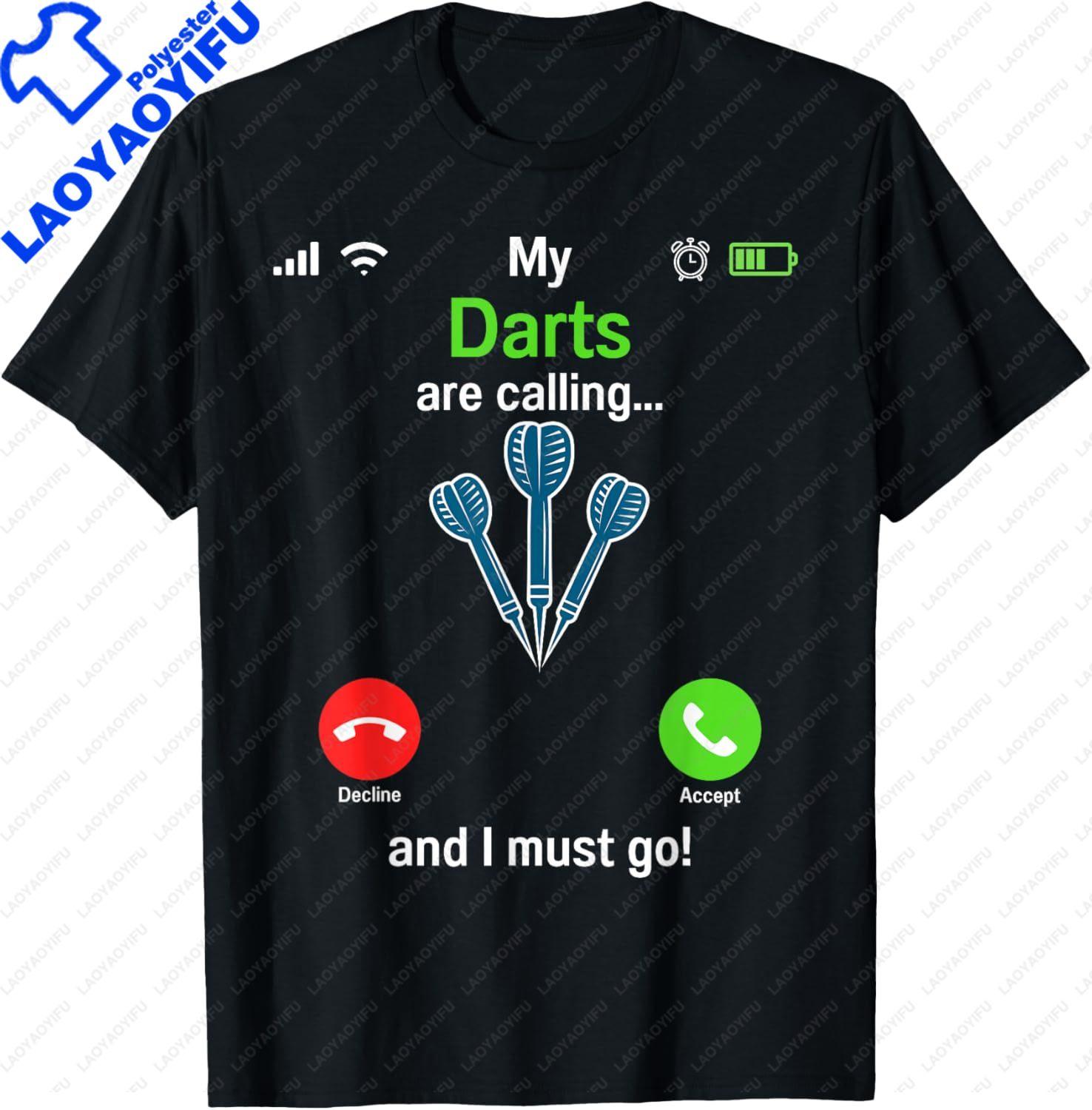 Darts Dartboard Calling Funny Dart Player Team Darts Player TShirt Unisexs Clothing Tops Graphic T Shirts Camisas Streetwear S