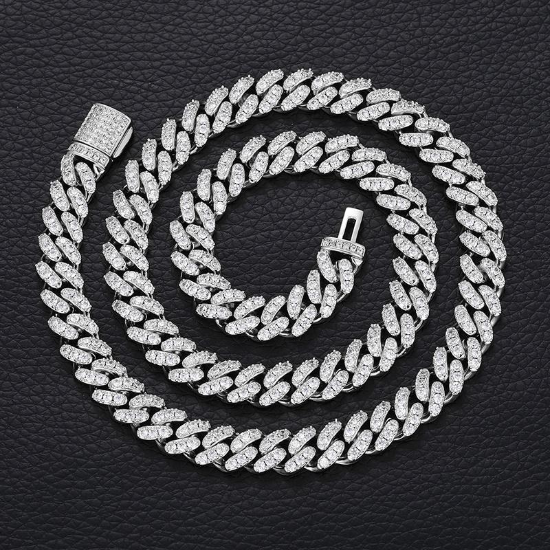 New Design Fine Jewelry Hip Hop Iced Out Moissanite/Zircon Cuban Link Chain Necklaces