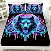 1 Stück Spannbettlaken Lila Katze Drachenaugen Spinne Gedruckt 100% Polyester Atmungsaktives Bettwäscheset für Heimdekor Ohne Kissenbezug