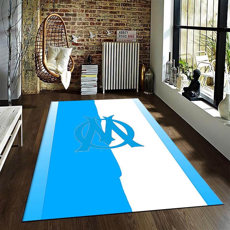 Blue and White Stylish Logo suitable as a non-slip mat for the living room or bedroom sofa