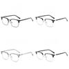 Retro Black Gold Eyewear Frame For Fashionable Office Use With Blue Light Filter