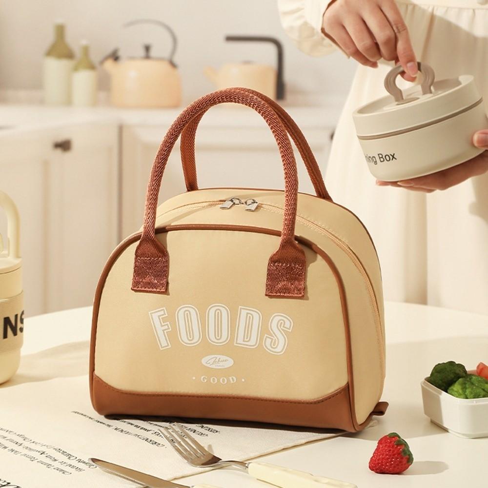 Waterproof Lunch Bag Foldable Picnic Handbag Fashion Insulated Thermal Bag Storage Pouch