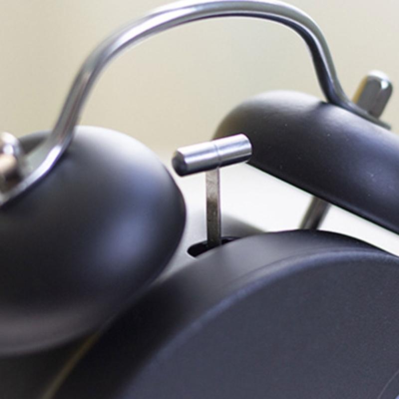 Classical Double Bells Metal Alarm Clock Quiet Nonticking Bright Night Lamp Dials Bedroom Clock for Heavy Sleepers