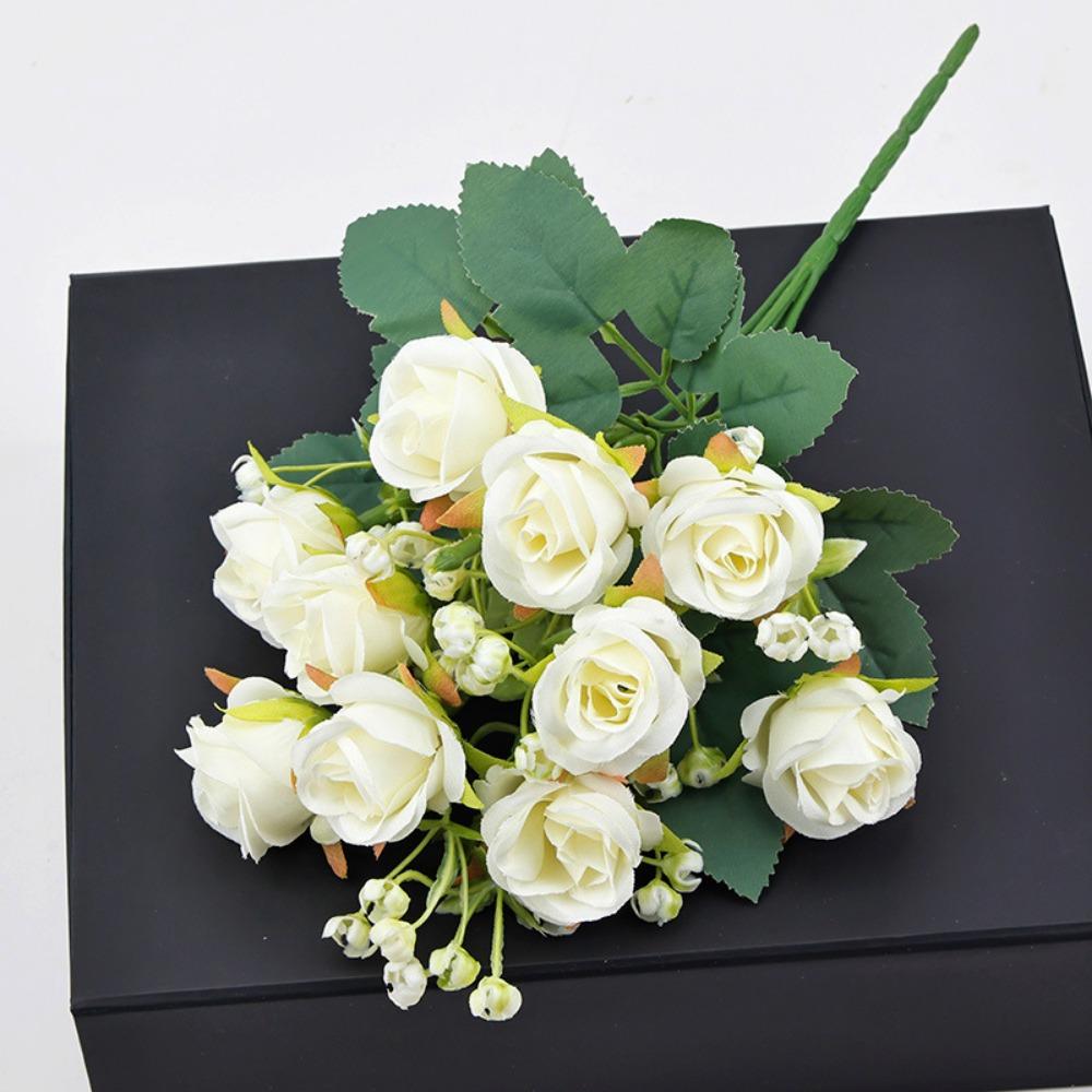 Festival Supplies Simulated Diamond Rose Flower 10 Heads Rose Bundle  Home Decor