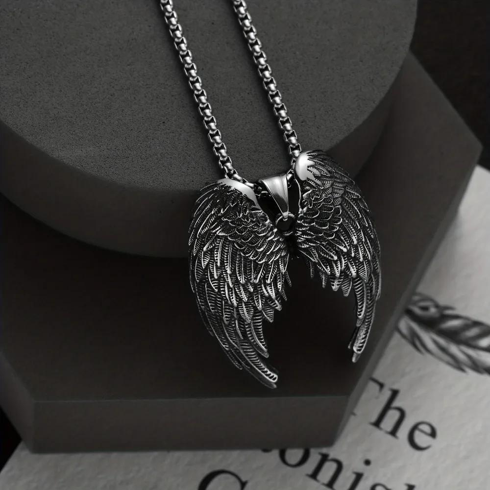Antique Wings Ideal Gift Necklace Unique Necklace With Antique Angel Wings