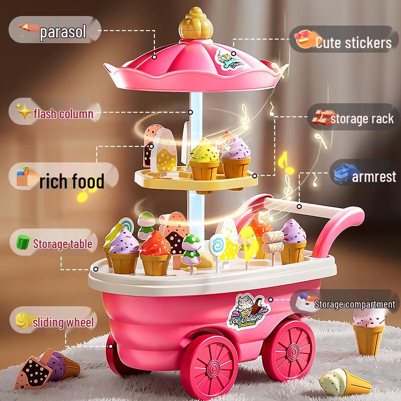 Kids Ice Cream Vending Machine Pretend Play Toy