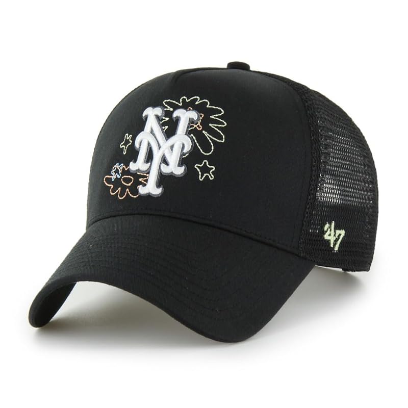 

[Forty Seven] cap hat mesh cap men s Free Size mets black brand453 []