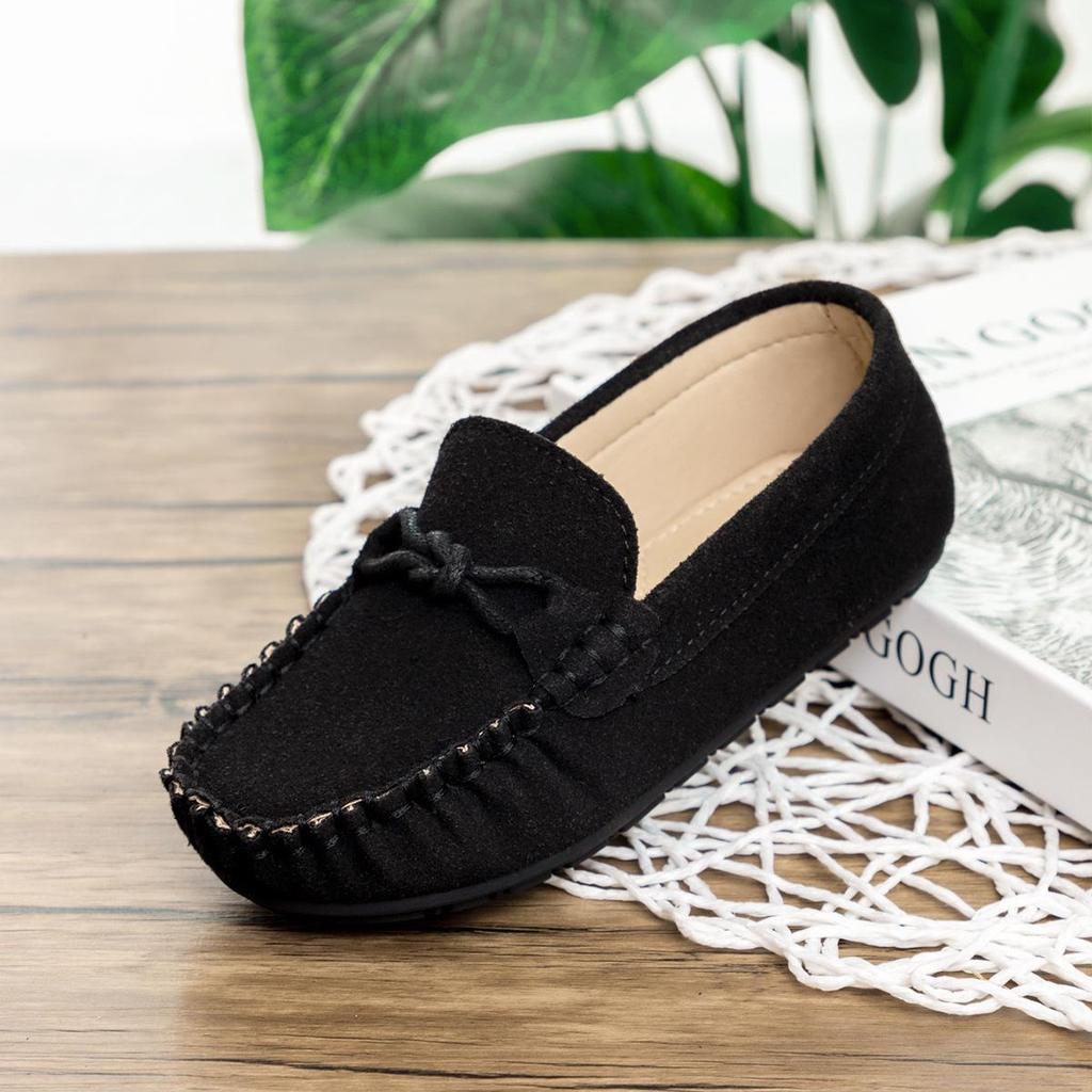 2025 Spring Kids' Suede Slip-on Loafers - Casual Style