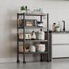 Multi-layer Floor-standing Kitchen Storage Rack for Pots and Microwave Oven
