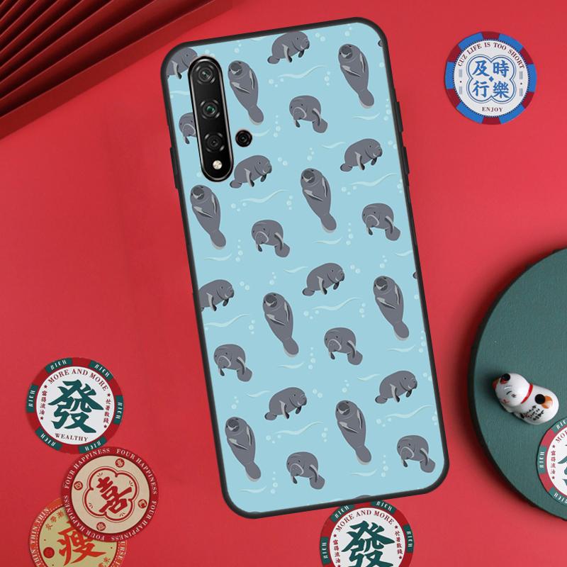 Cute Baby Manatee For Huawei Nova Y73 Y72 Y61 Y91 Y90 Y70 Y60 12s 12i 11i 8i 9 10 SE P60 Pro P30 P40 Lite Case
