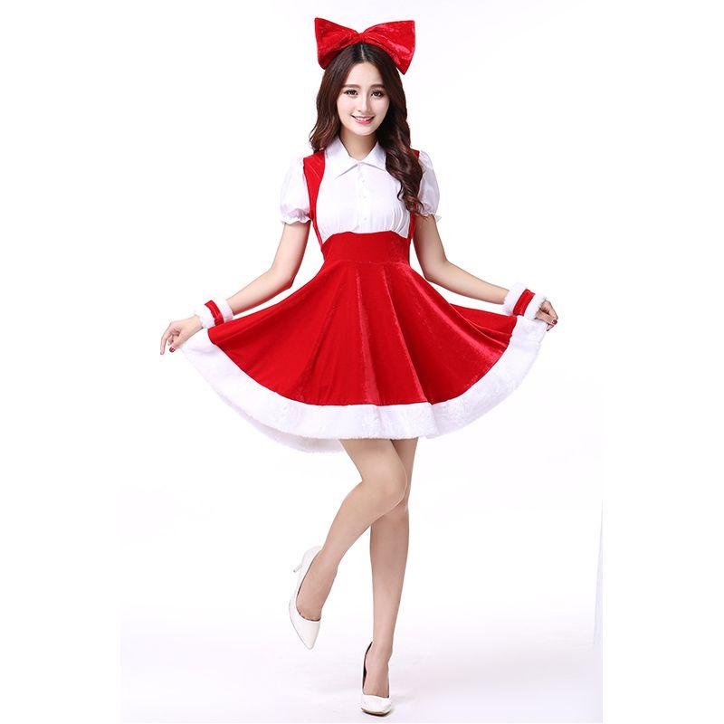 Women Deluxe Mrs Santa Claus Christmas Fancy Dress Costume For Festive Celebrations