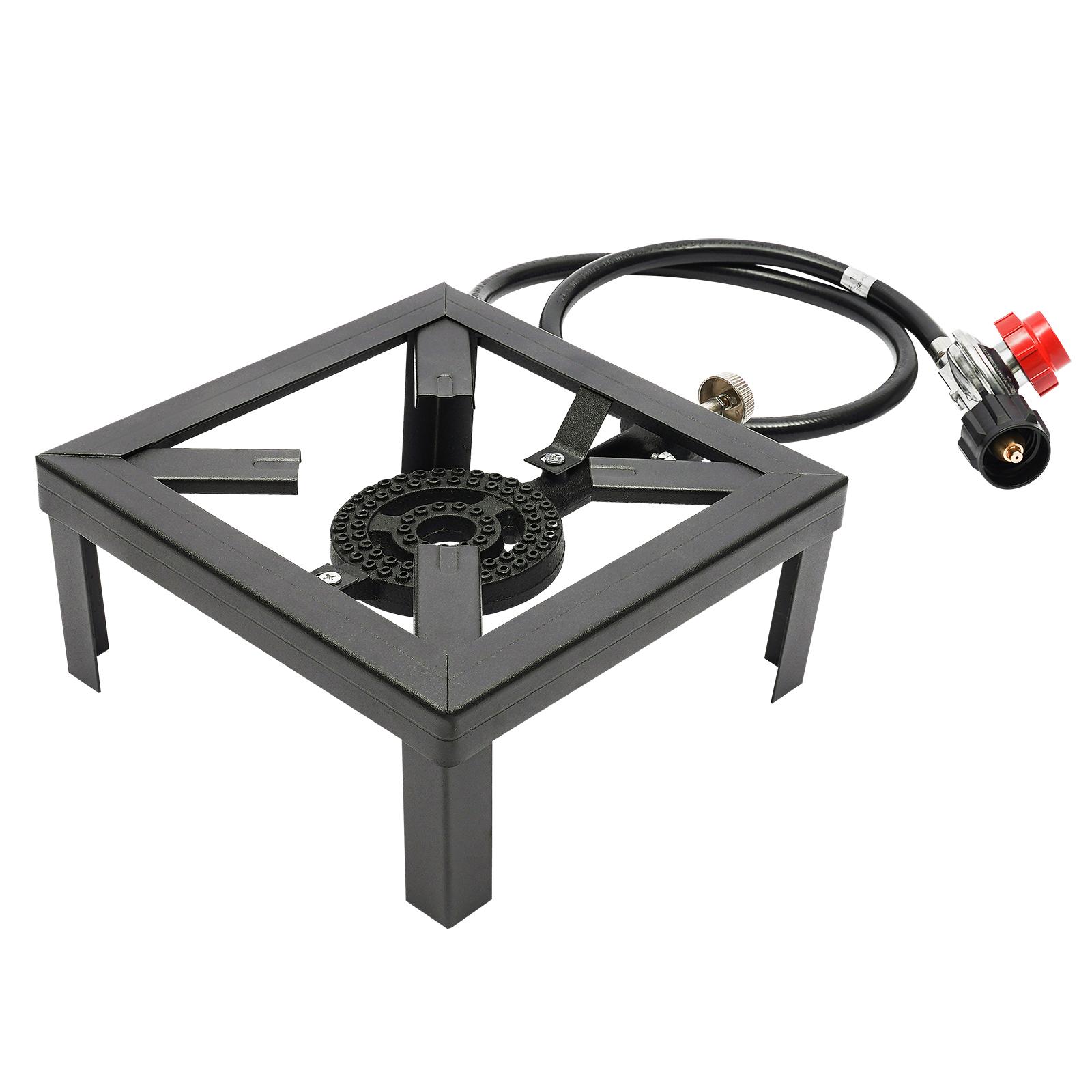 

Camping Stove Burner Cast Iron Propane Gas LPG Stove BBQ Cooker or Regulator Hose чёрный