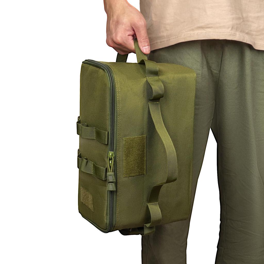 JANKOW Camping Storage Bag, Cookware Organizer, Utility Tote Bag with Shoulder Strap, Trunk Organizer for Camping, Travel, Picnics, and Garage Trunks,