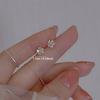 S925 Silver Needle Mini Flower Earrings, Diamond Earrings, Small Ear Bone Studs