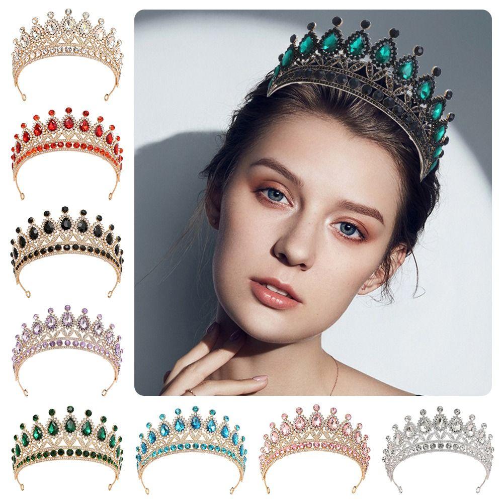 Luxury Elegant Crystal Bridal Tiara Metal Wedding Hair Tiara Princess Crown  Birthday Celebration